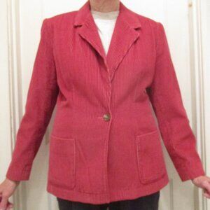 David Brooks corduroy dress blazer, size 12, red orange